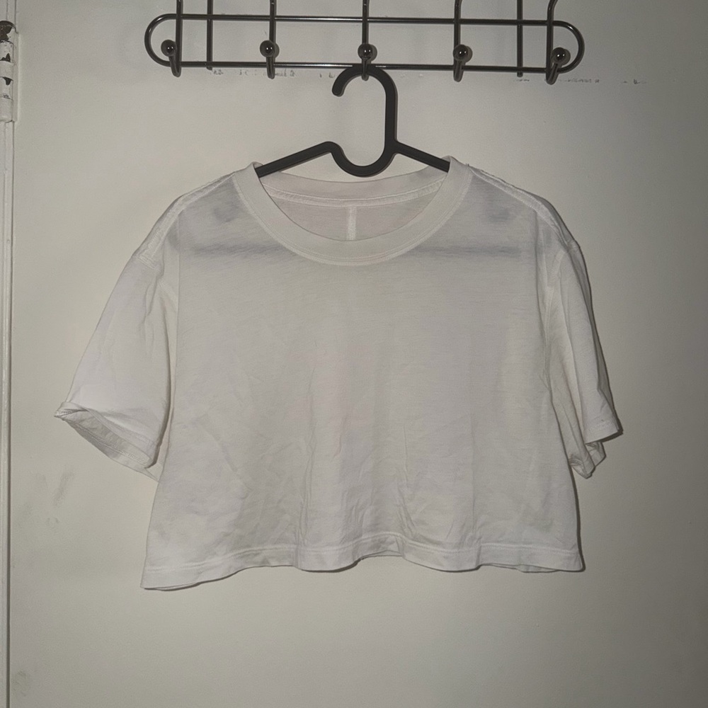 lululemon athletica All Yours White Cropped Tee